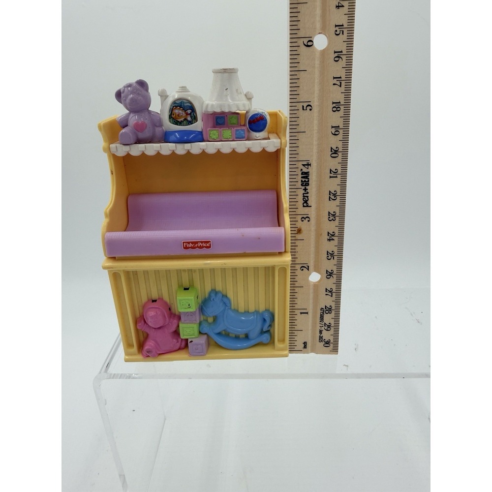 Fisher-Price Loving Family Dollhouse Baby Nursery Changing Table w/ Lights Music - Picture 11 of 14